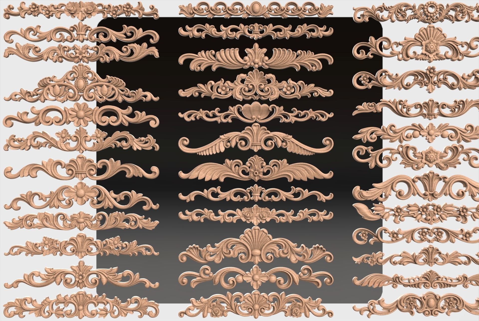 48 Carved decor for cnc 3D model_2
