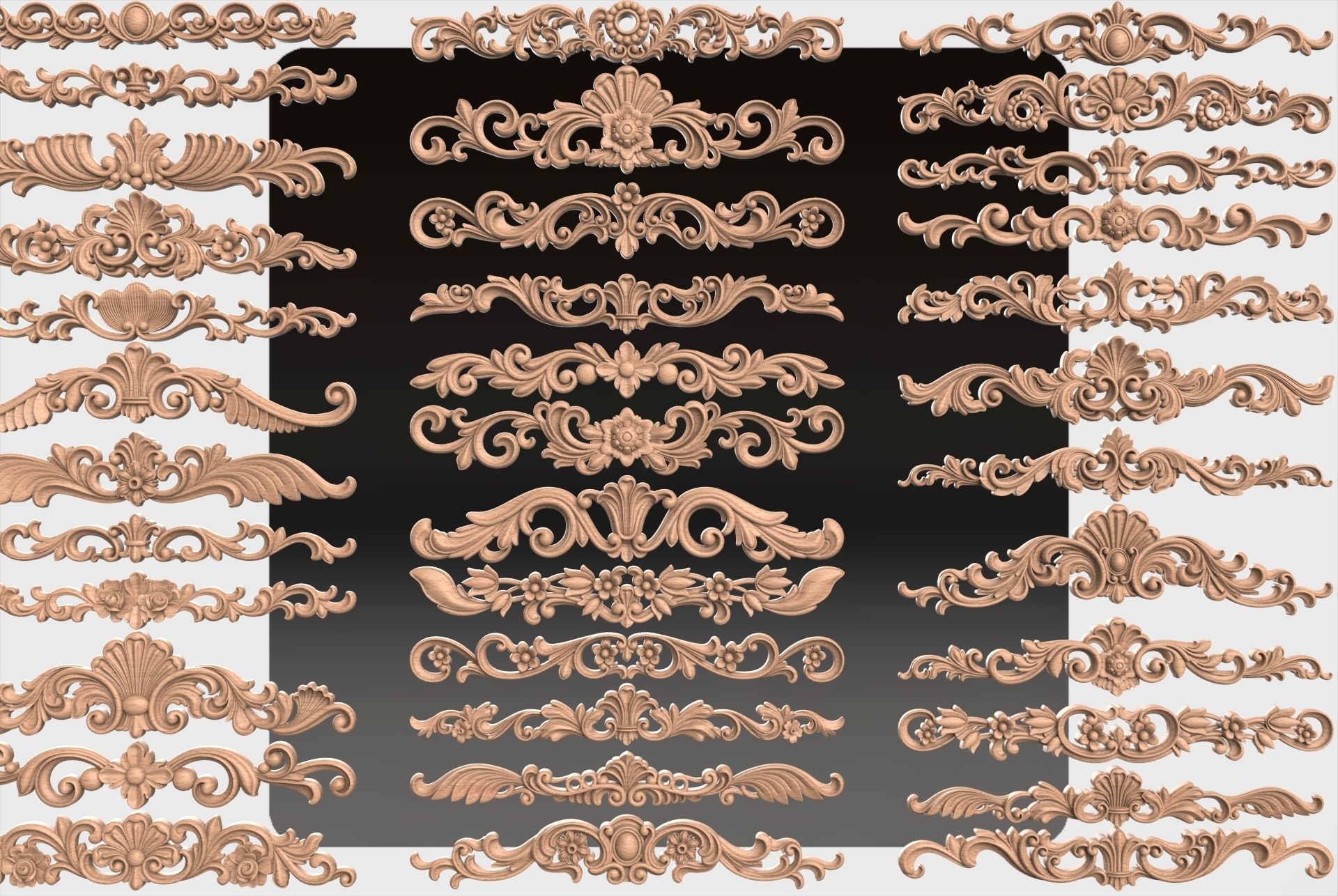 48 Carved decor for cnc 3D model_4