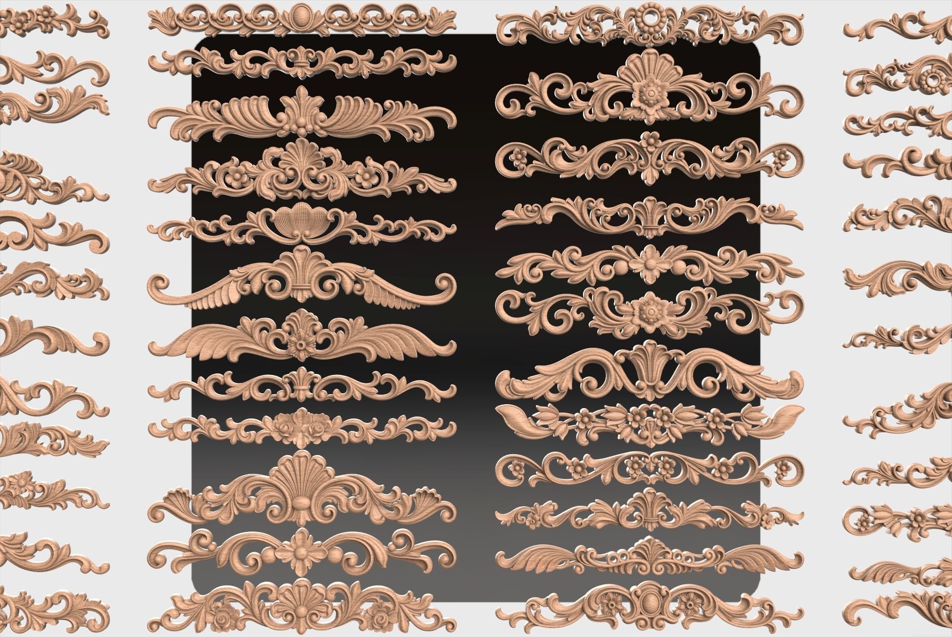 48 Carved decor for cnc 3D model_3