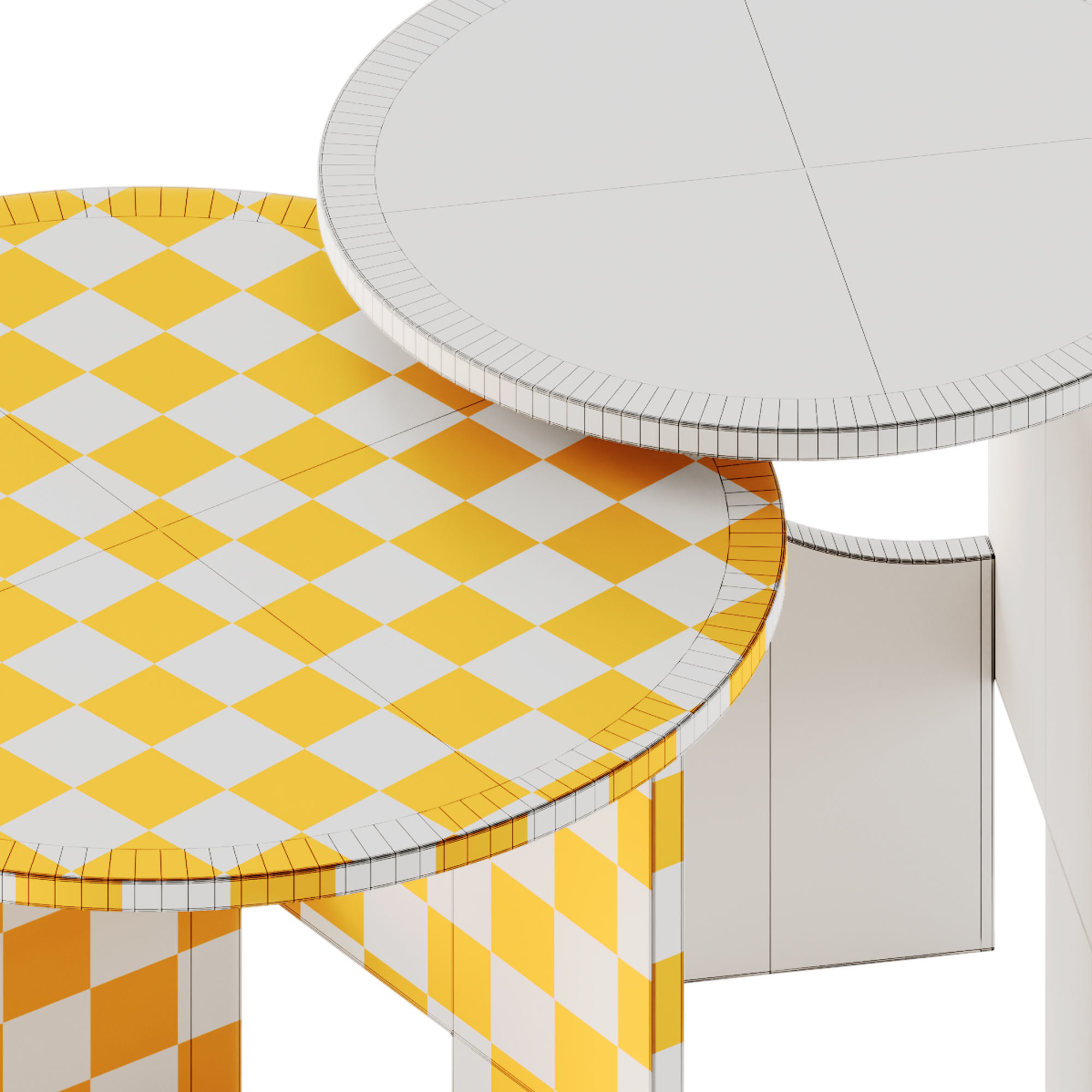 NICOLINE MONDRIAN Round marble coffee table 3D model_5