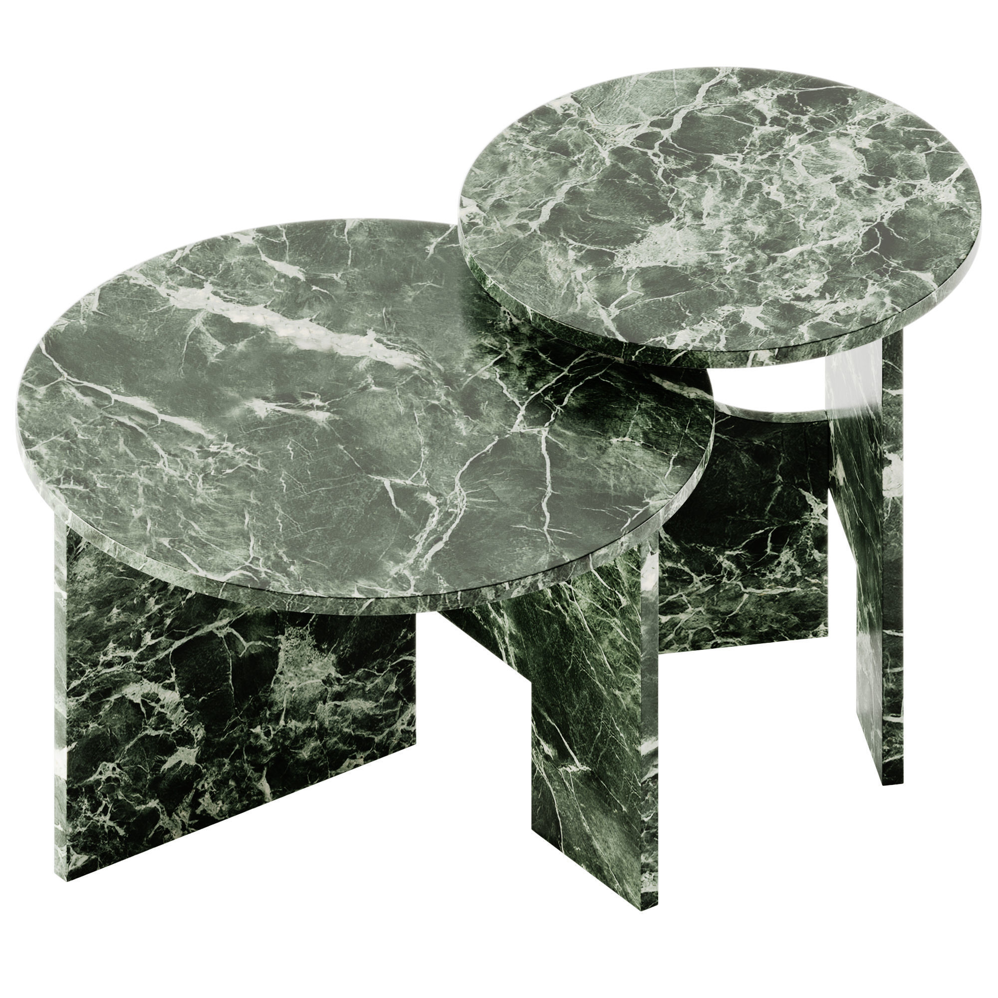 NICOLINE MONDRIAN Round marble coffee table 3D model_1