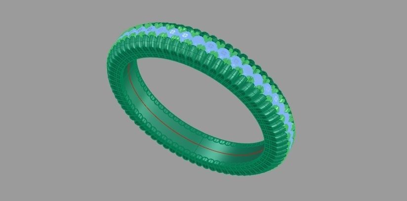 Rainbow eternity ring 3D print model_9
