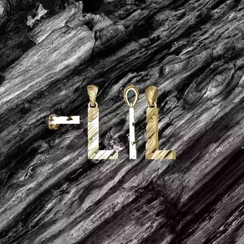 L Letter Alphabet Wooden Texture Pendant 3D Print Model