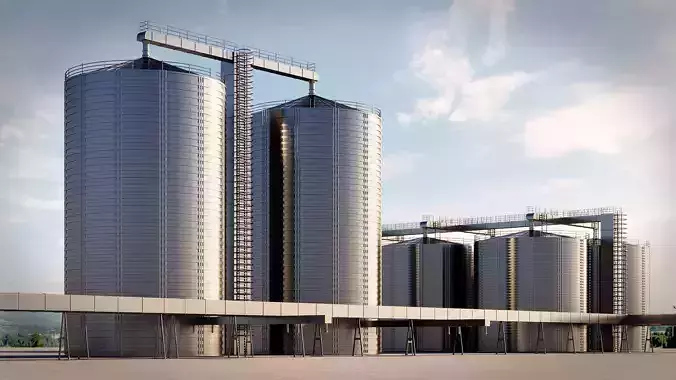 Grain Elevator Complex  3D model