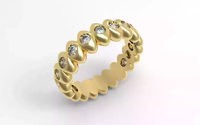  Rainbow Multicoloured Gemstone Eternity Ring 16 3 mm