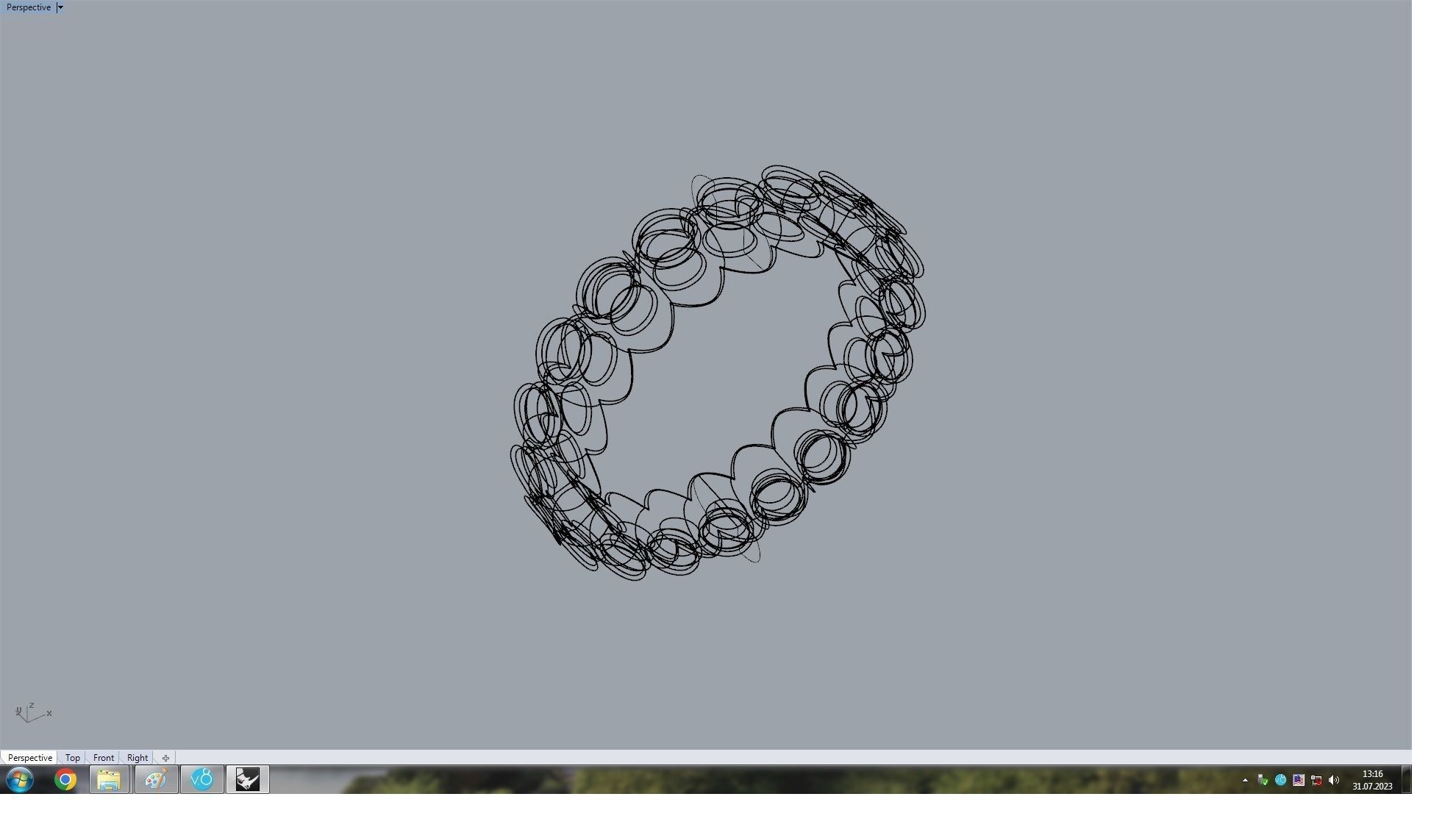  Rainbow Multicoloured Gemstone Eternity Ring 16 3 mm 3D print model_6