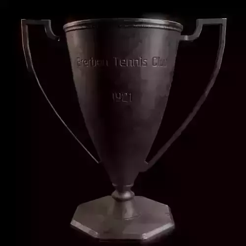 game-ready silver reward cup Low-poly 3D model