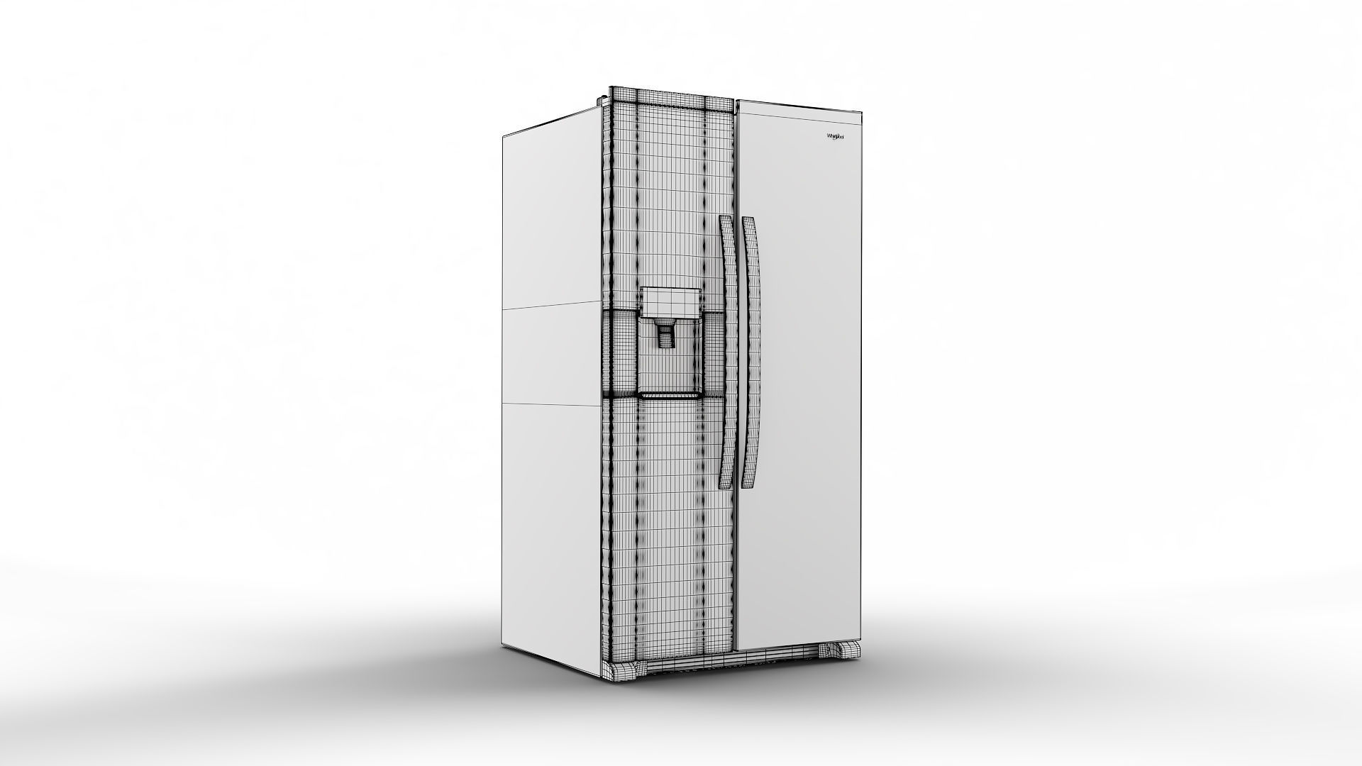 Whirlpool Side By Side Refrigerator WRS315SDHM 3D model_3