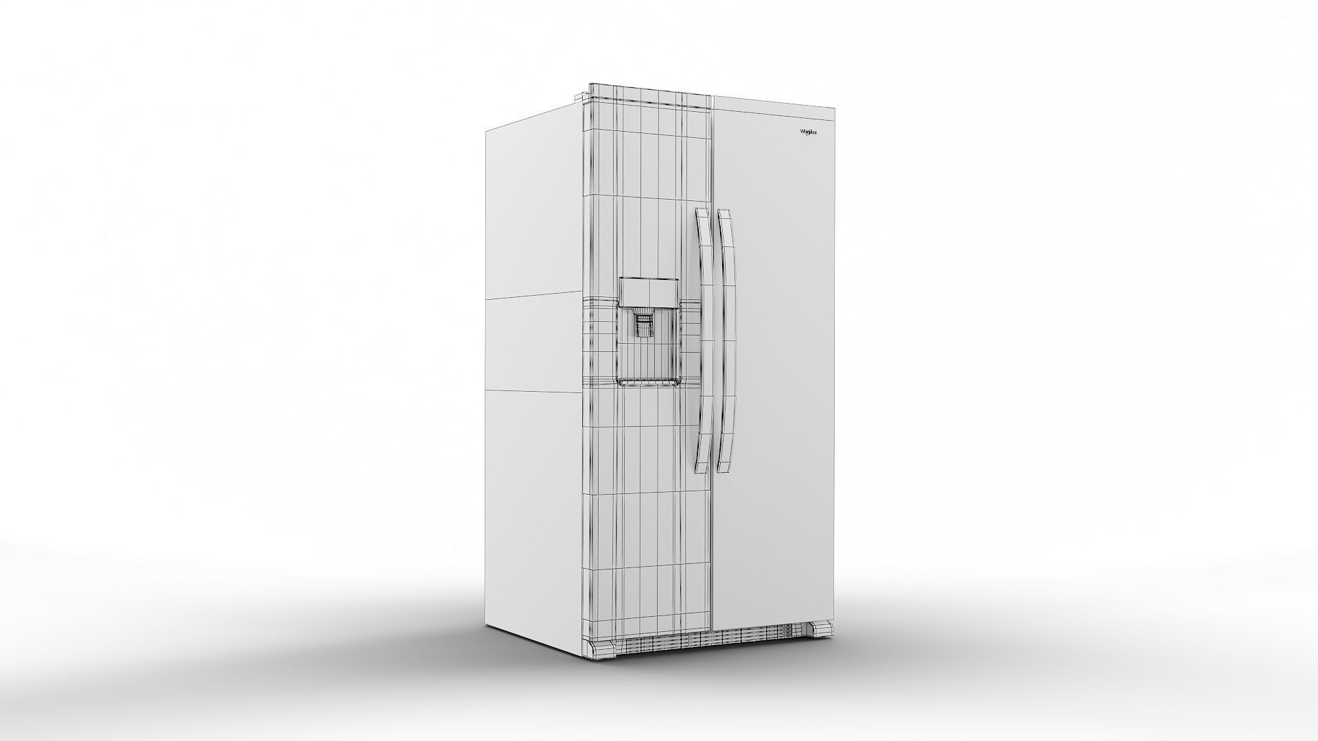 Whirlpool Side By Side Refrigerator WRS315SDHM 3D model_2