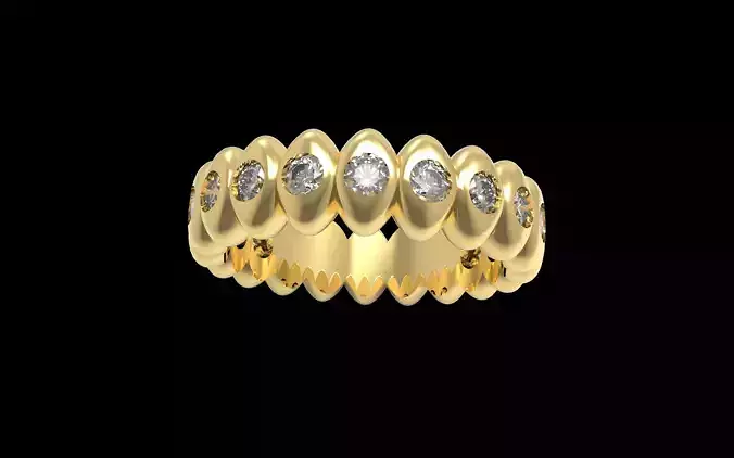  Rainbow Multicoloured Gemstone Eternity Ring 16 5 mm