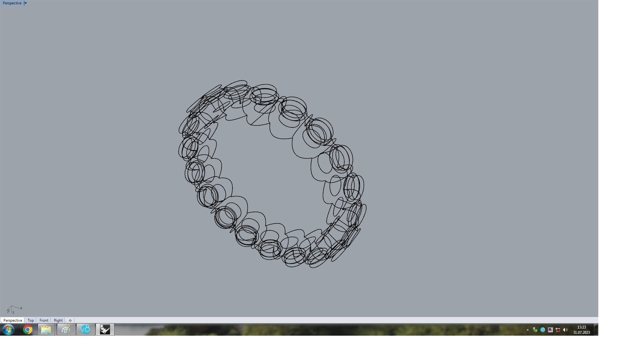 Rainbow Multicoloured Gemstone Eternity Ring 16 5 mm 3D print model_6