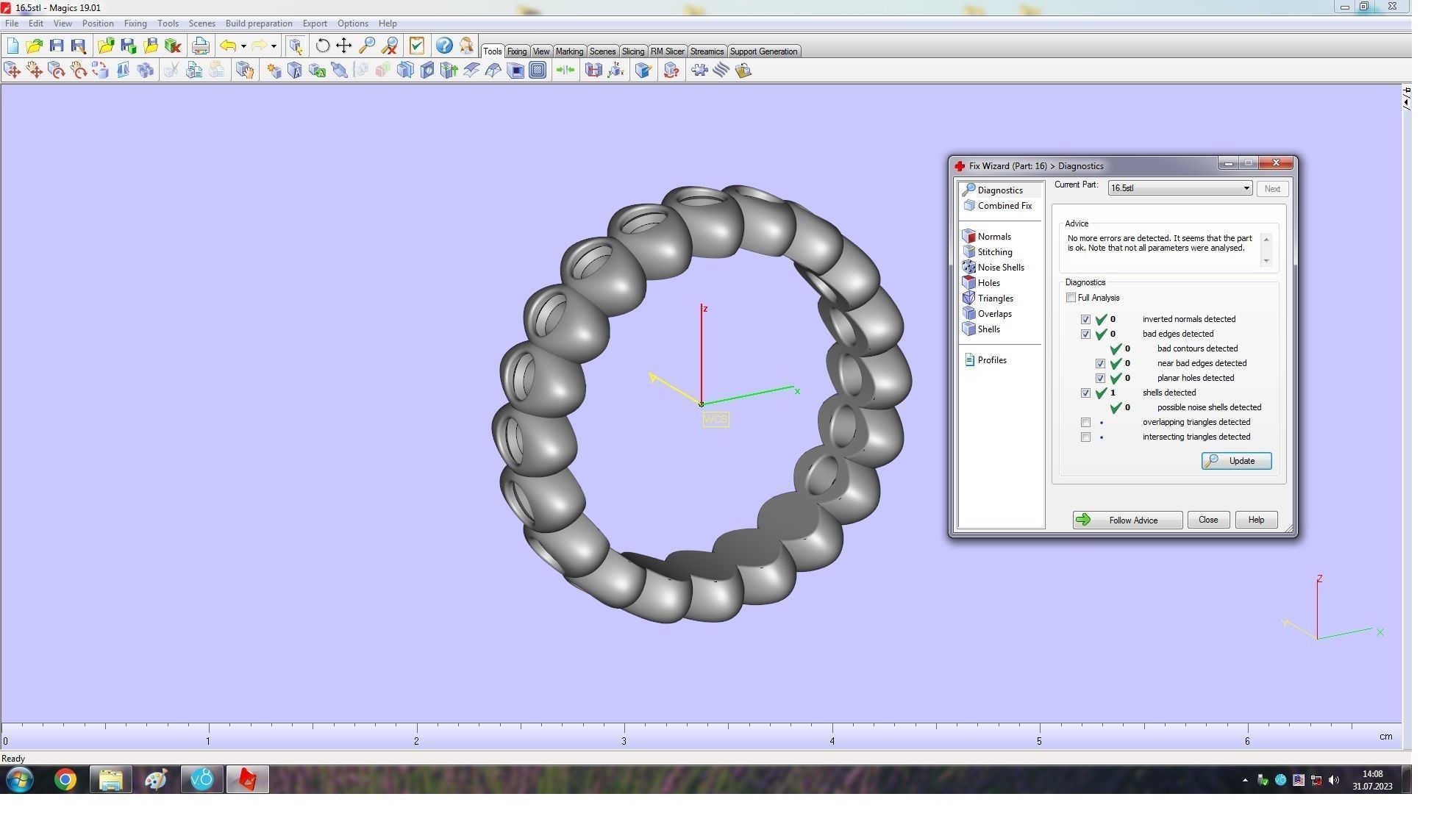 Rainbow Multicoloured Gemstone Eternity Ring 16 5 mm 3D print model_9