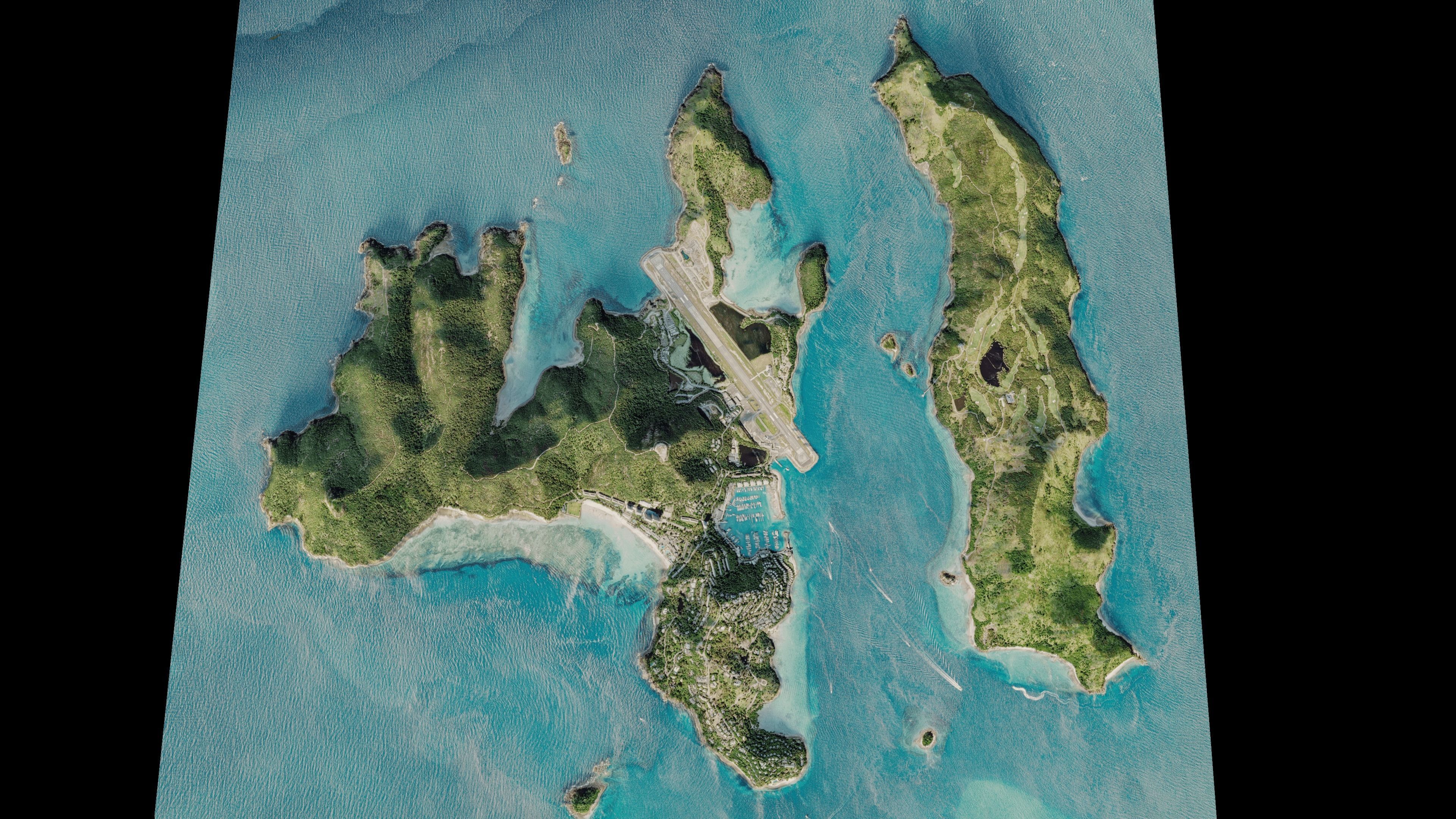 Hamilton Island and dent island full 3d model terrain 3D model_12