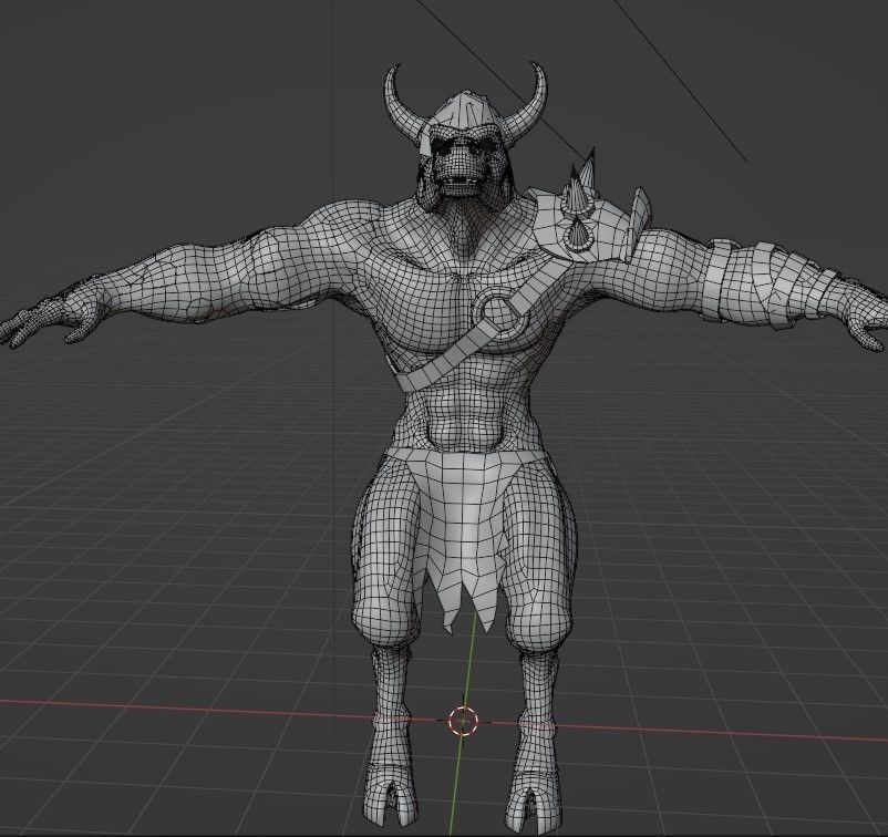 Minotaur Low-poly 3D model_5