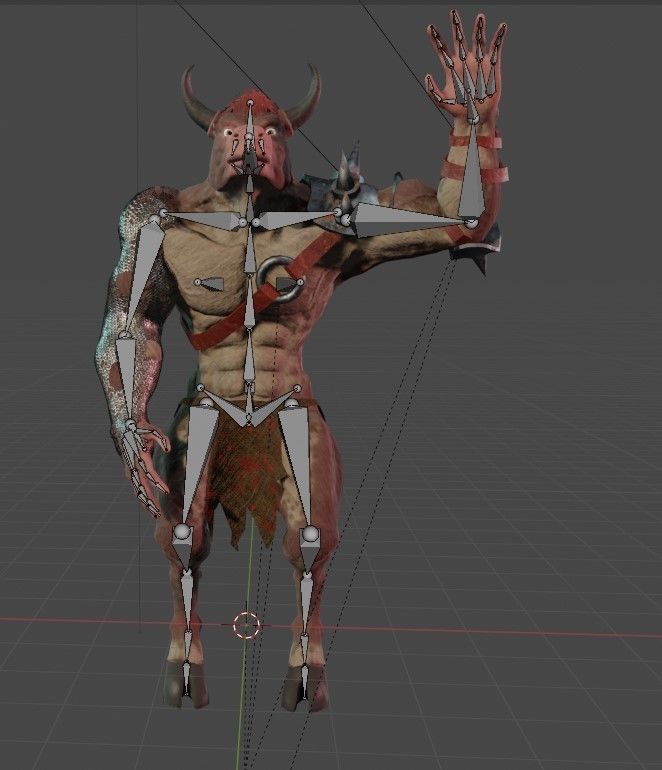 Minotaur Low-poly 3D model_3