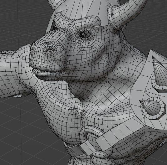 Minotaur Low-poly 3D model_4