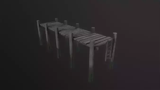 Dock 3D Model Low-poly 3D model