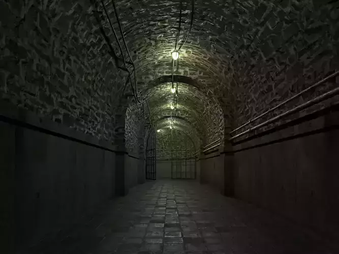 Low poly Underground Tunnel corridor 02 Low-poly 3D model Low poly Underground Tunnel corridor 02 Low-poly 3D model