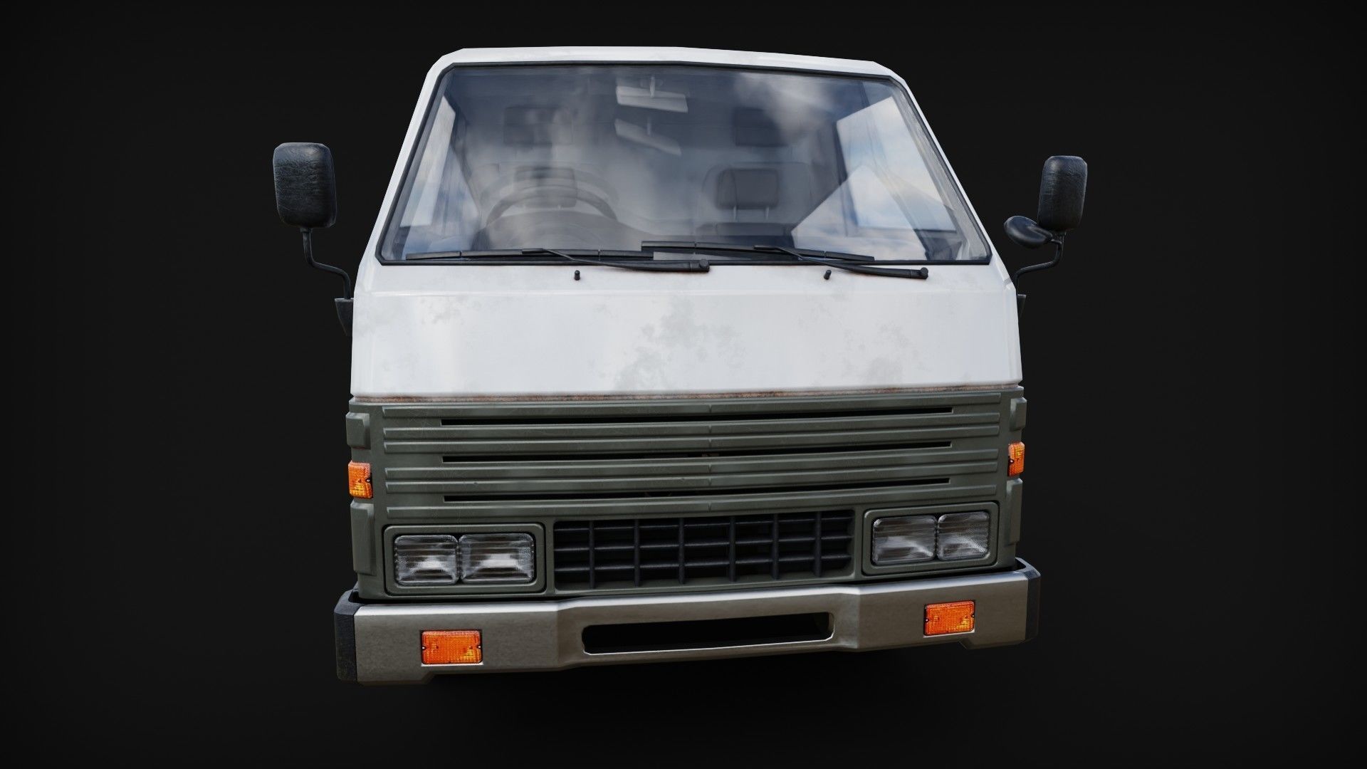 Lorry Truck Toyota Dyna Low-poly 3D model_2
