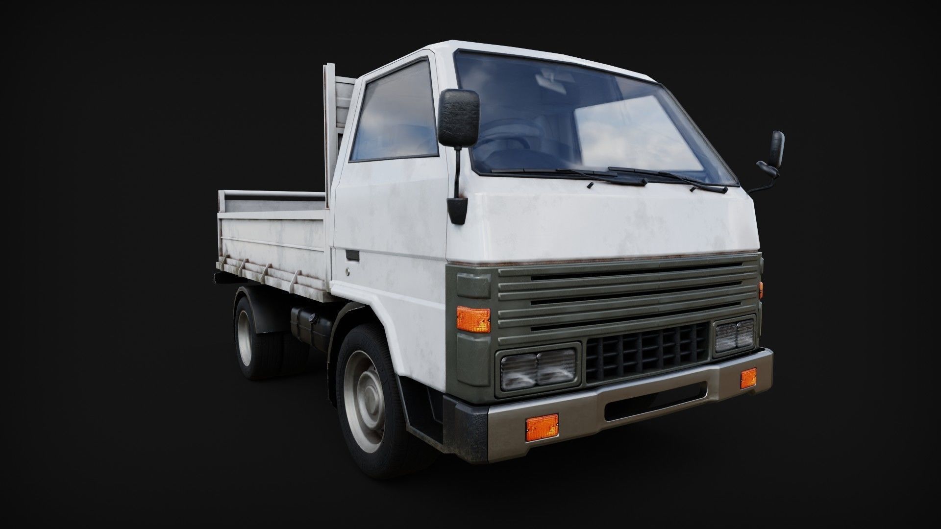 Lorry Truck Toyota Dyna Low-poly 3D model_1