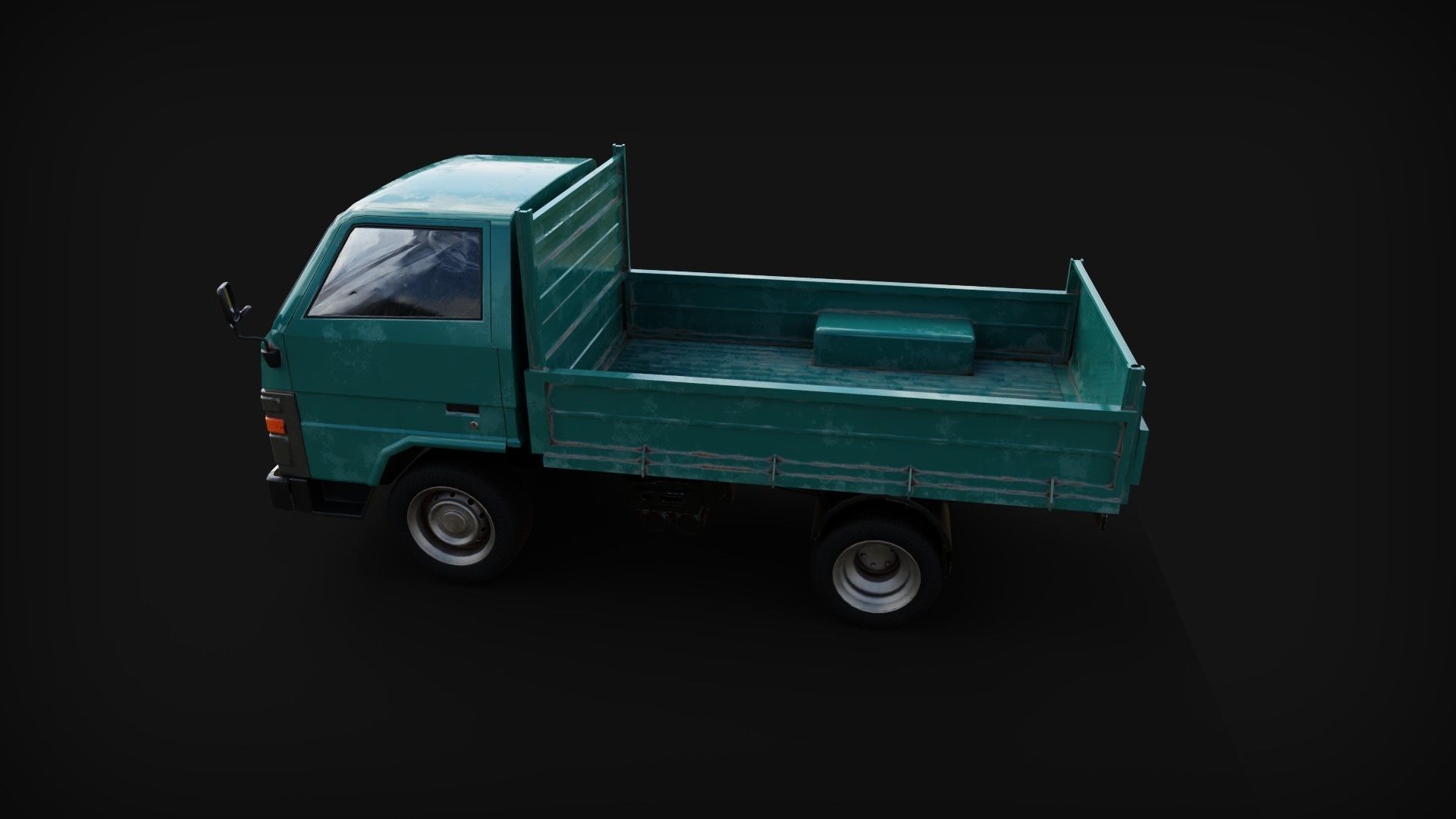 Lorry Truck Toyota Dyna Low-poly 3D model_4
