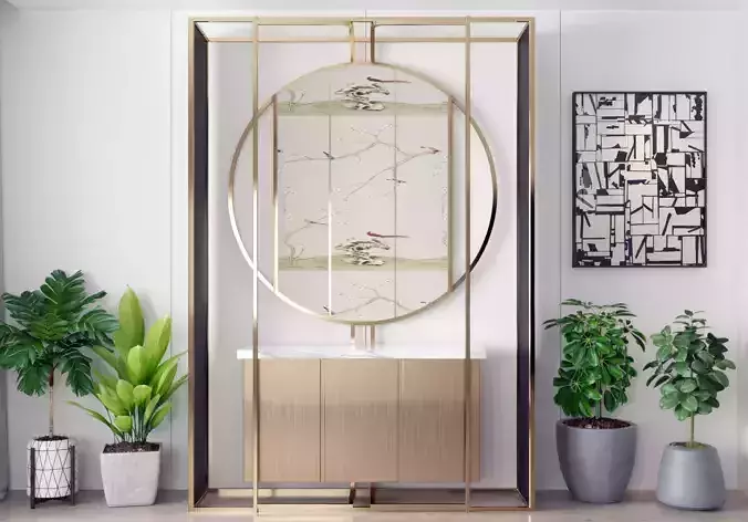 Chinese new cabinet style partition