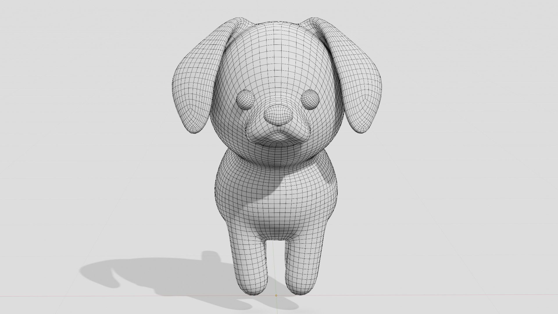 Cute dalmatian dog  Low-poly 3D model_7