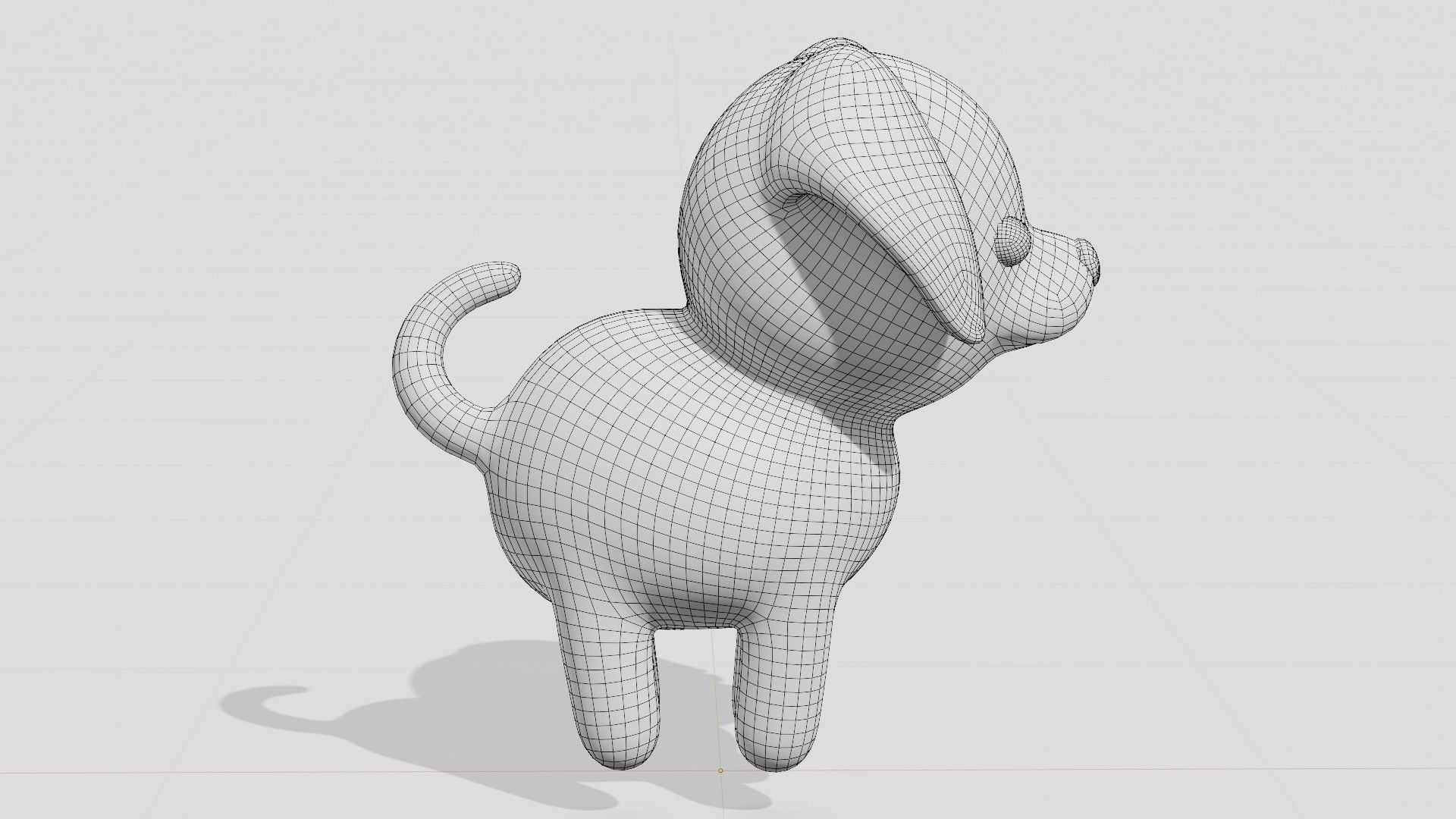 Cute dalmatian dog  Low-poly 3D model_6