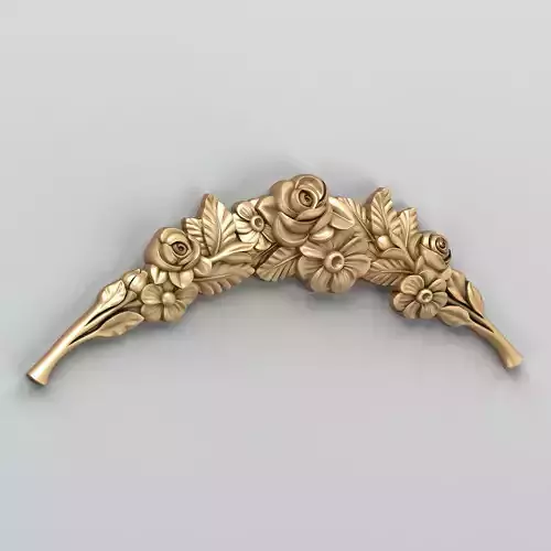 Carved decor horizontal 046 3D model