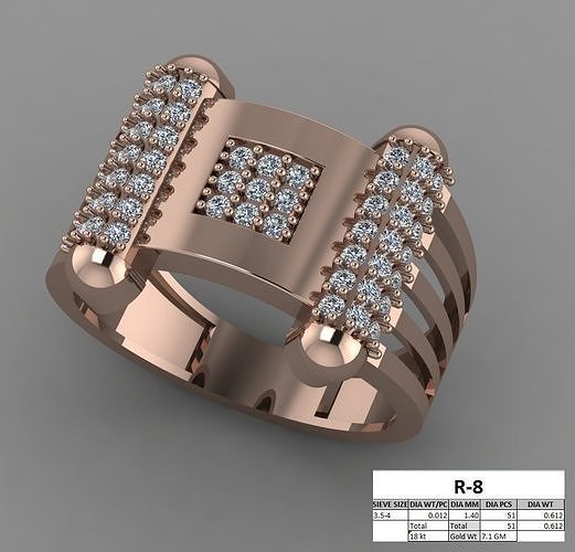 rings 3D print model
