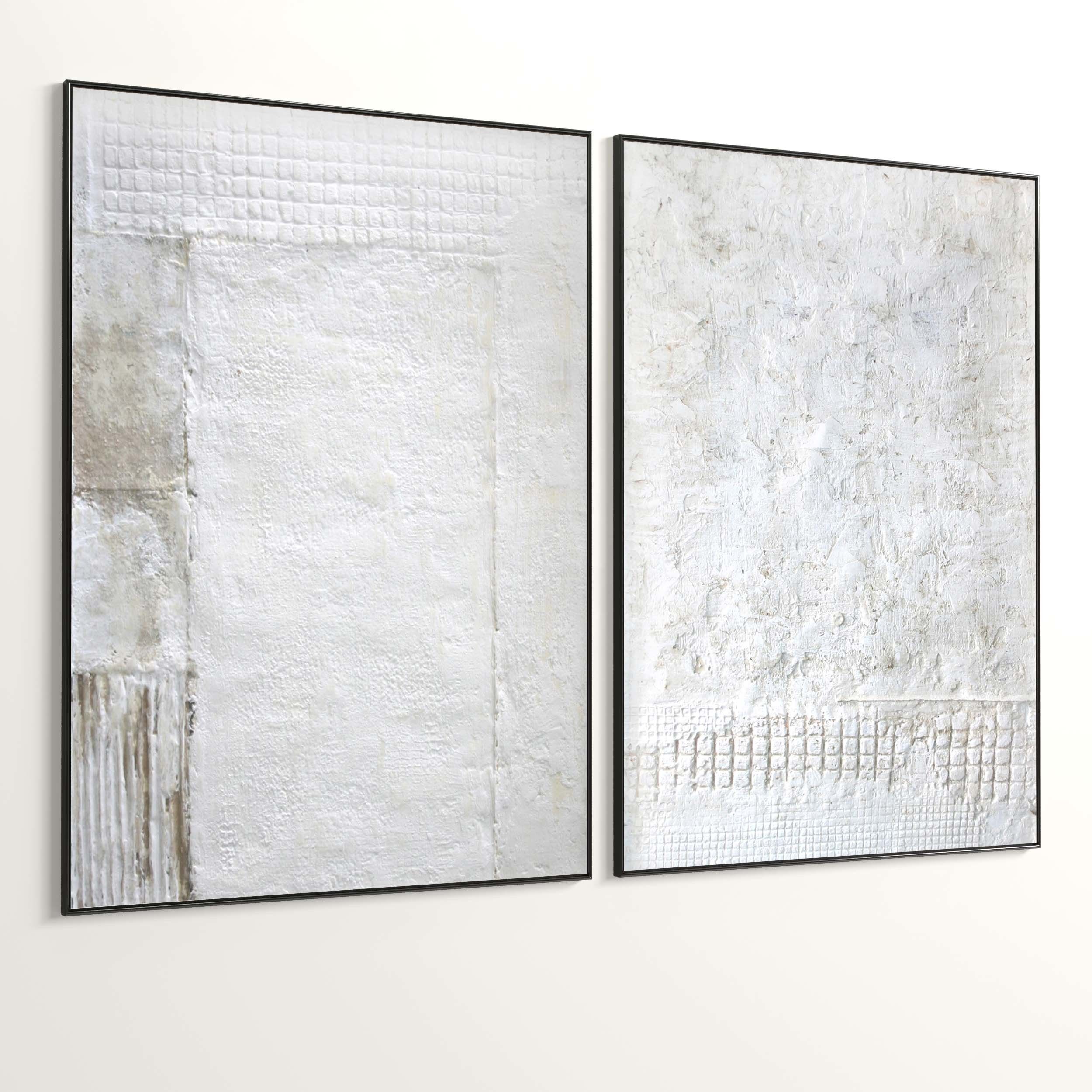 Plaster Two Photo Frame 363 Low-poly 3D model_4