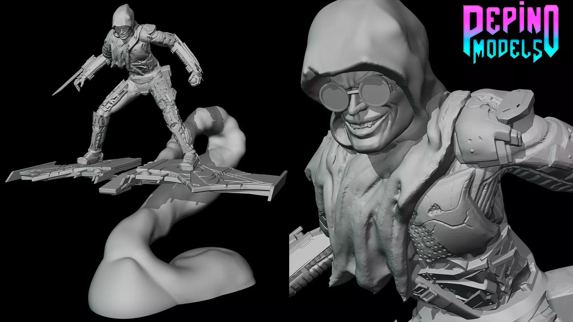 Green Goblin from Spiderman No Way Home - 62mm scale miniature 3D print model_0