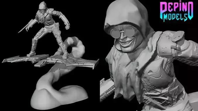 Green Goblin from Spiderman No Way Home - 62mm scale miniature 3D print model