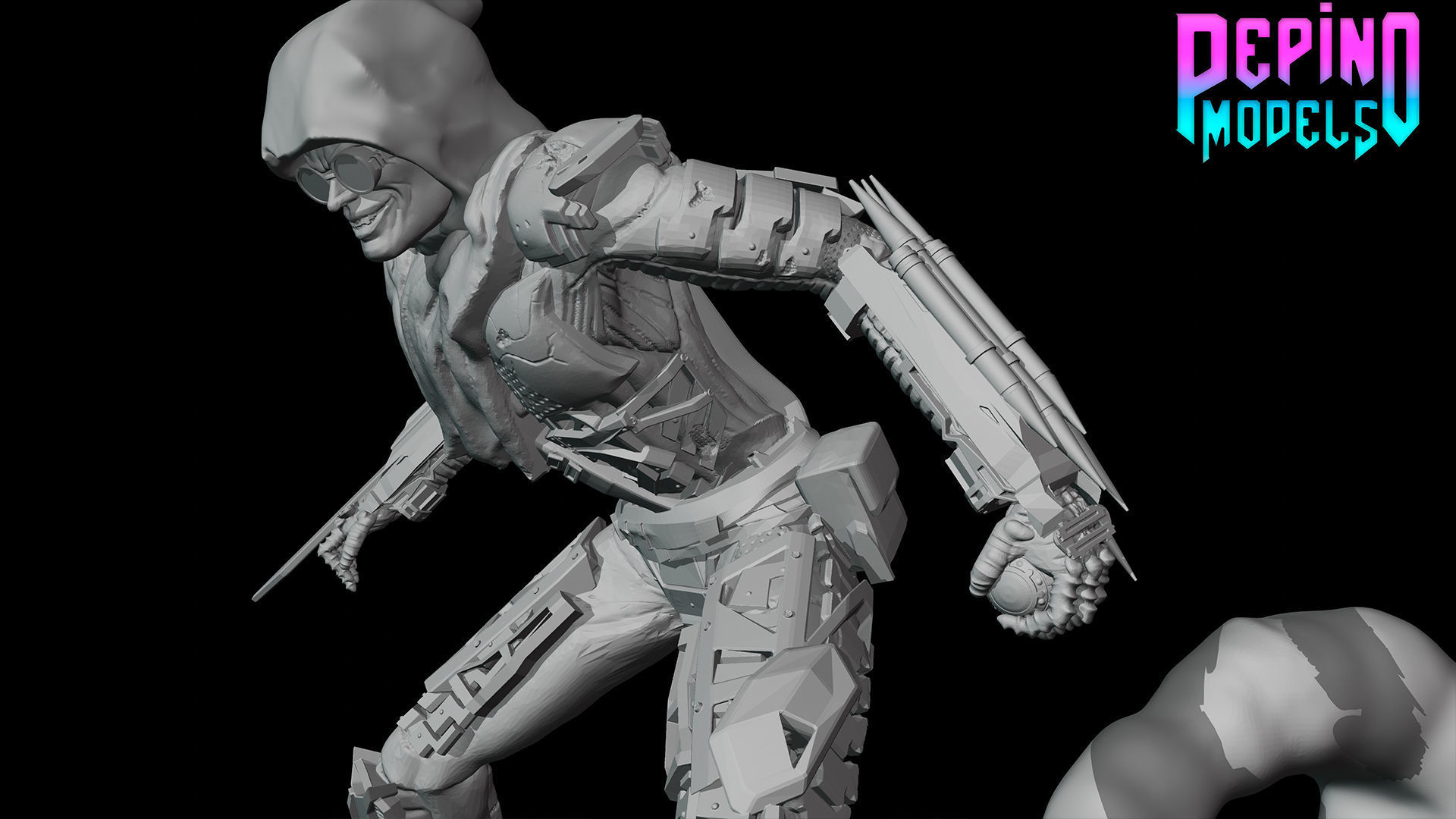 Green Goblin from Spiderman No Way Home - 62mm scale miniature 3D print model_6