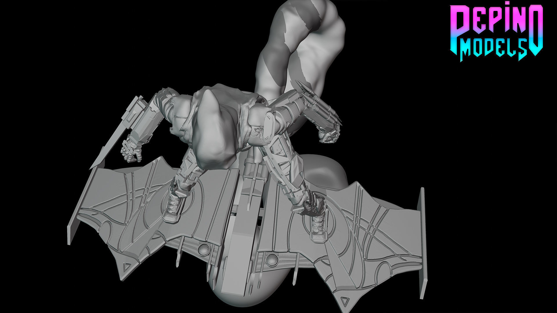 Green Goblin from Spiderman No Way Home - 62mm scale miniature 3D print model_8