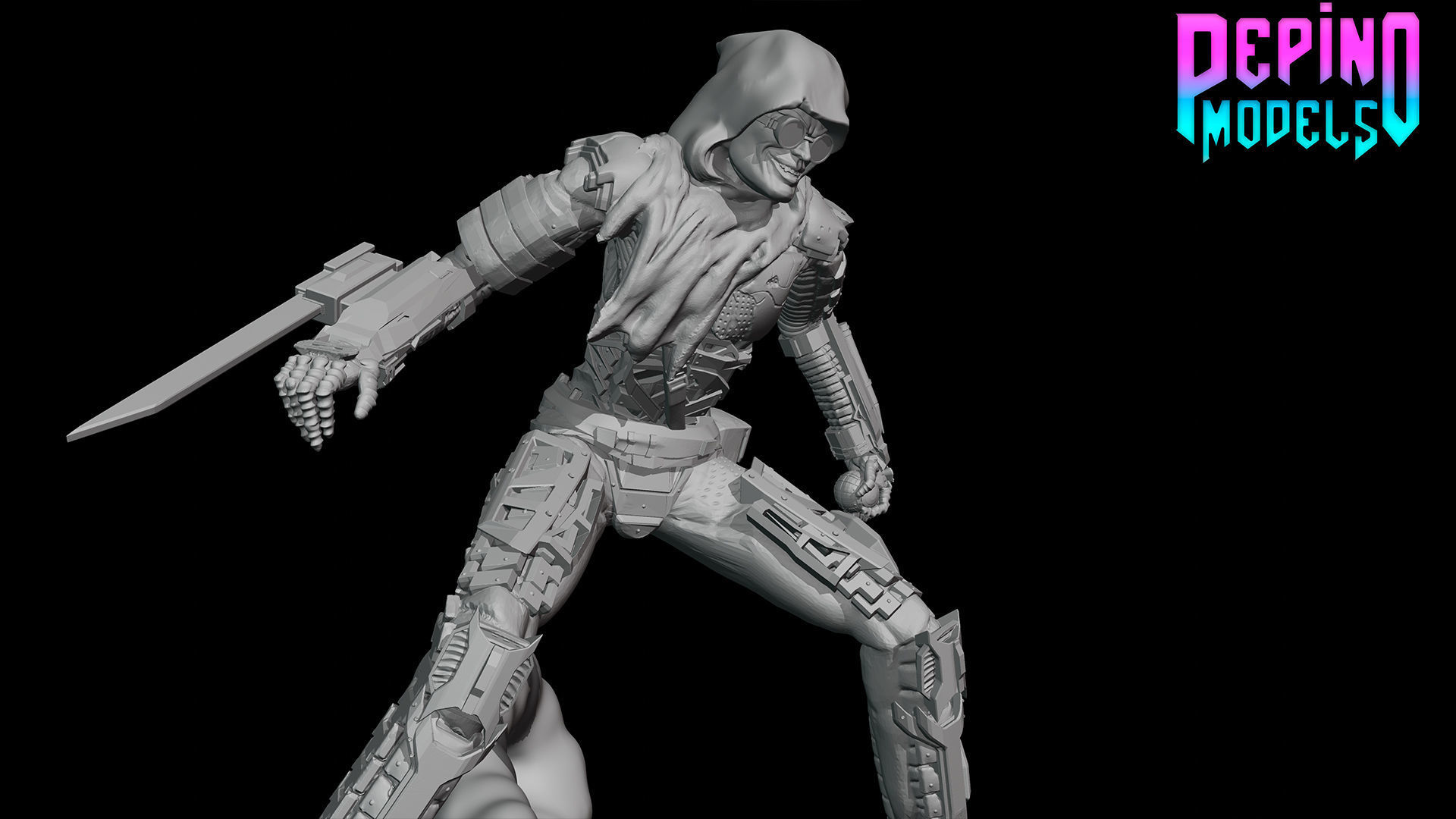 Green Goblin from Spiderman No Way Home - 62mm scale miniature 3D print model_7