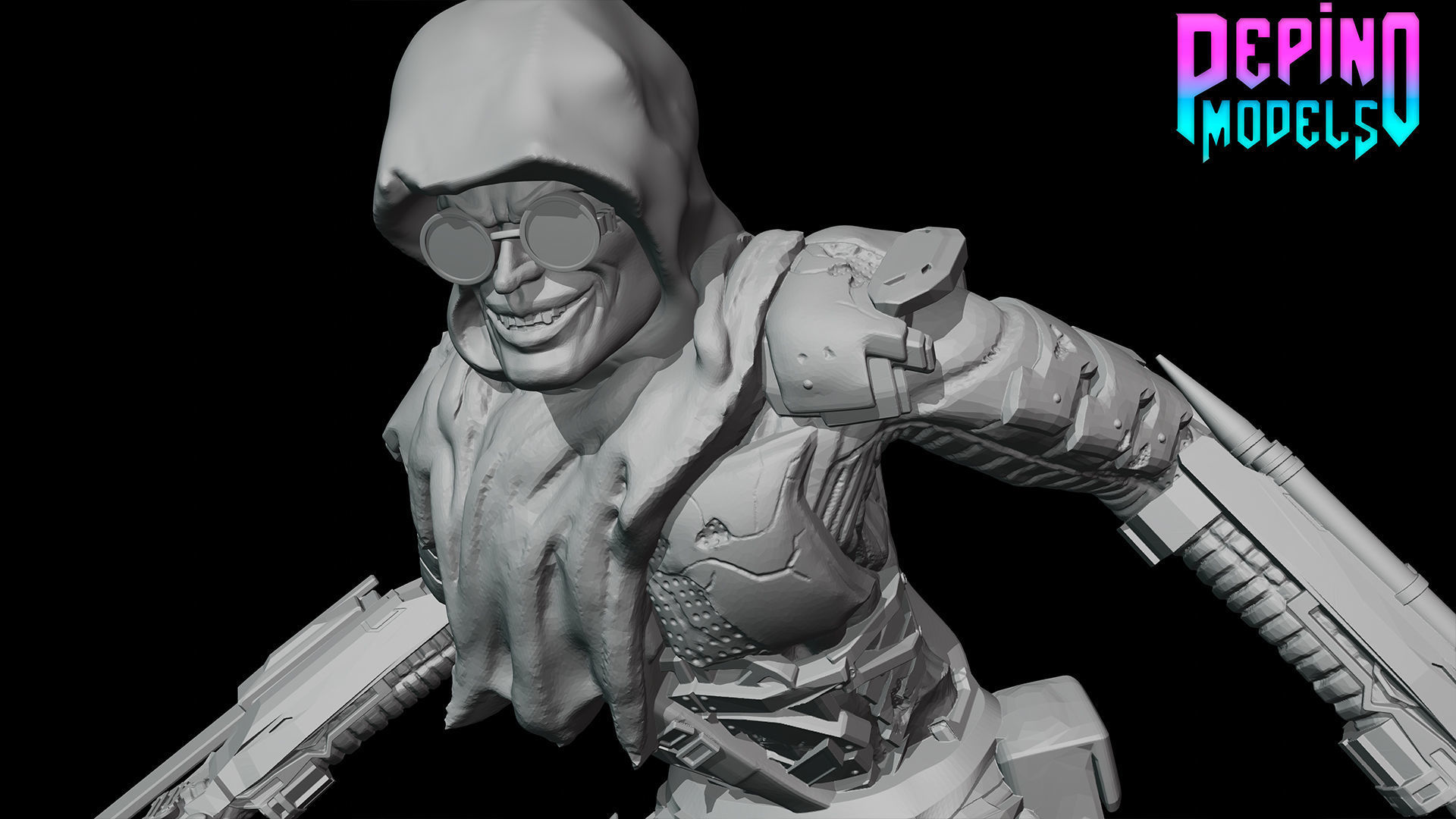 Green Goblin from Spiderman No Way Home - 62mm scale miniature 3D print model_5