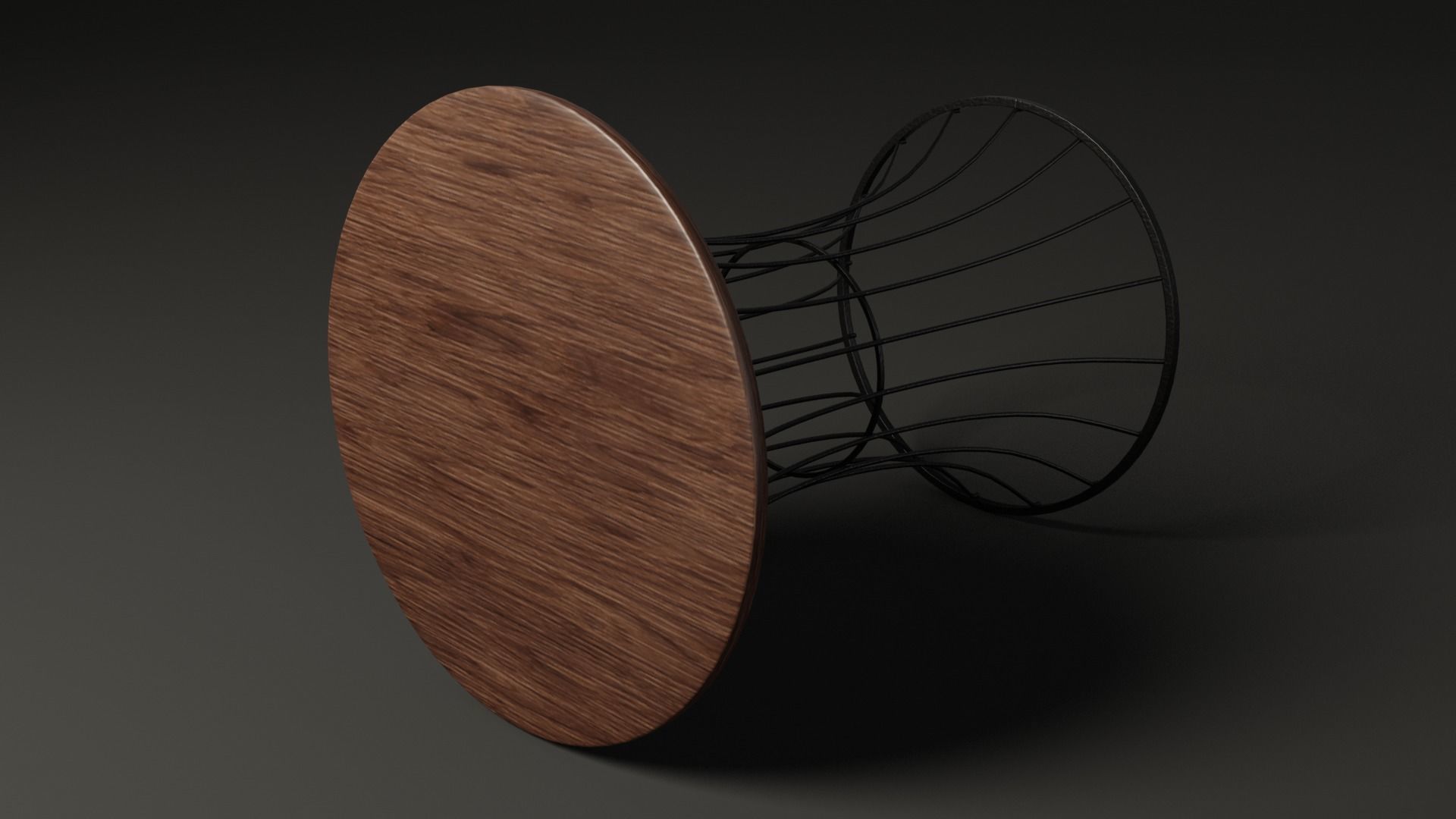 Hourglass Side Table 3D model_2