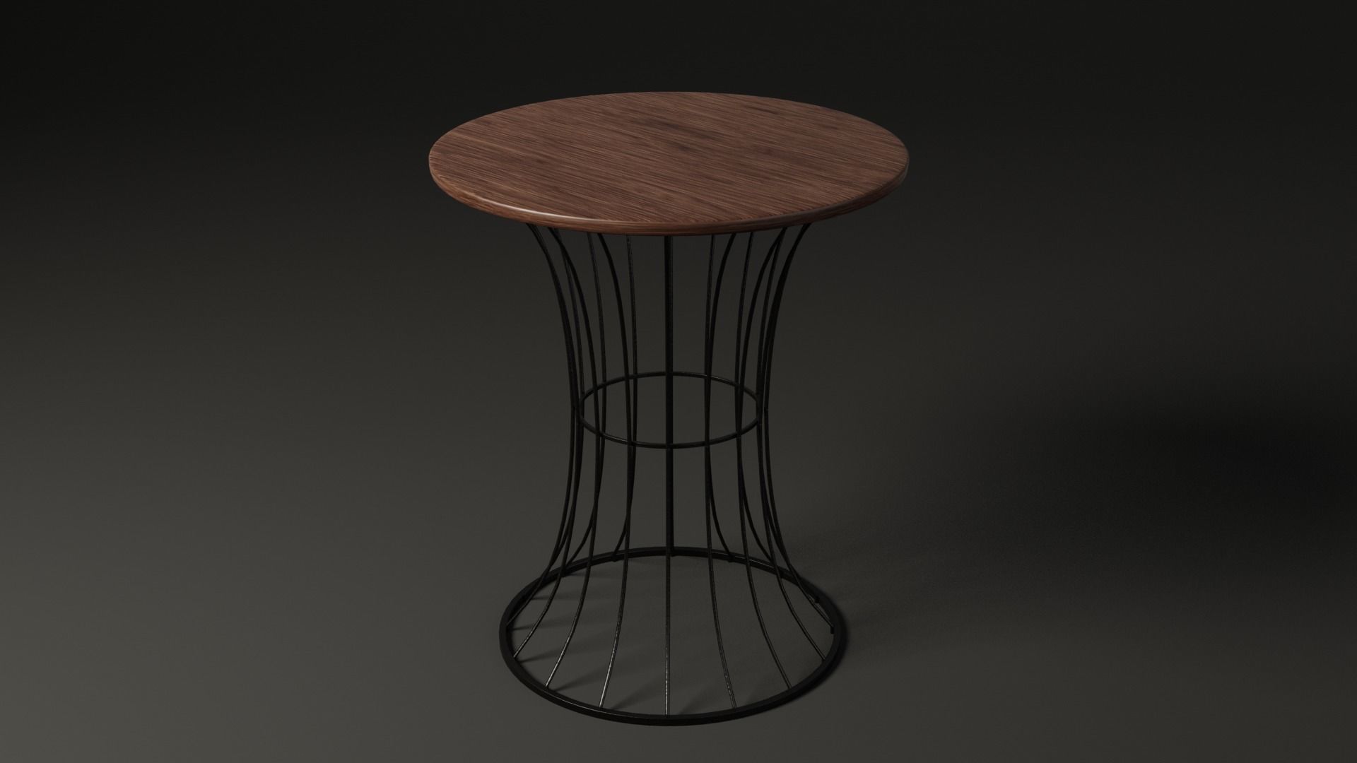 Hourglass Side Table 3D model_1