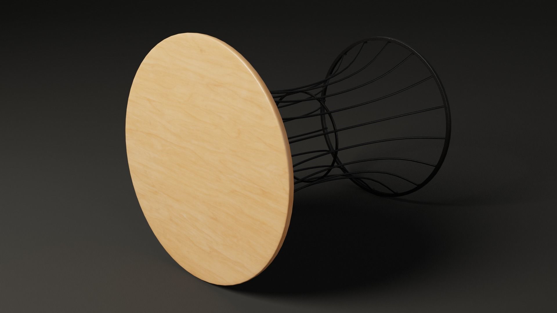 Hourglass Side Table 3D model_8