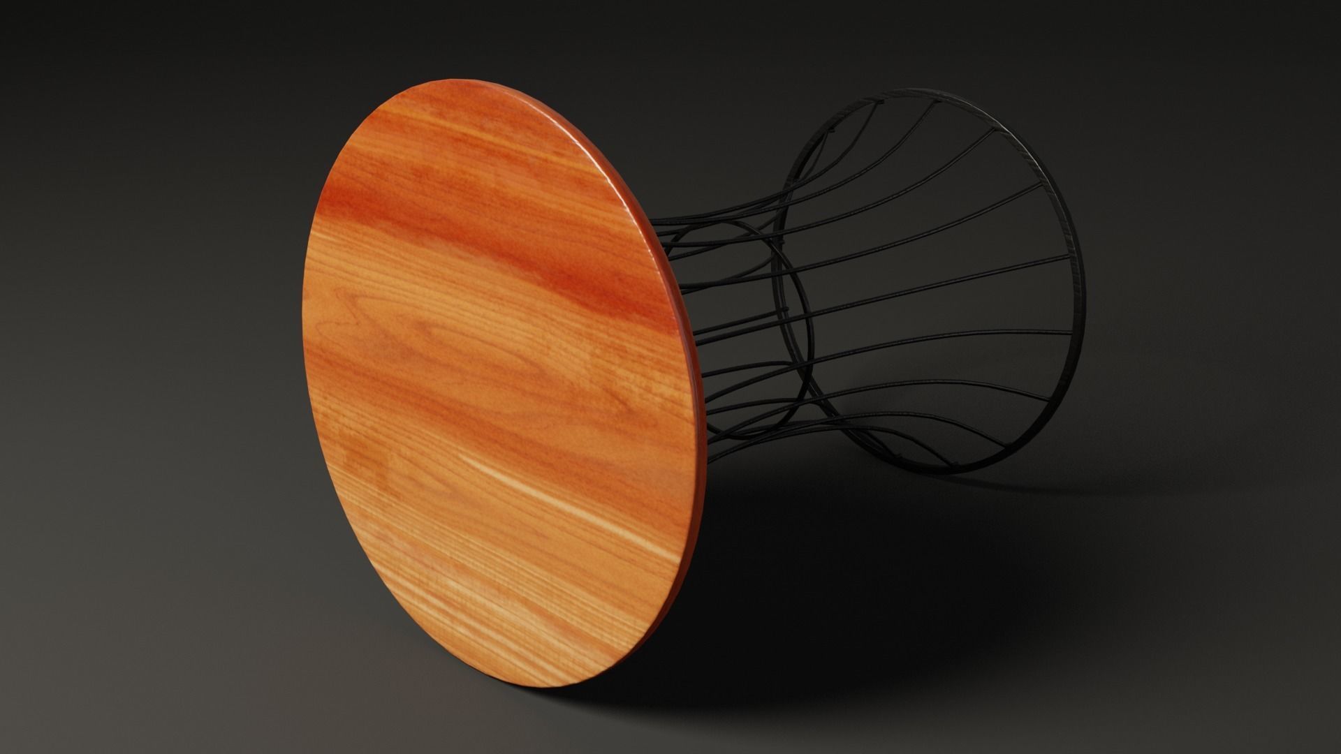 Hourglass Side Table 3D model_5