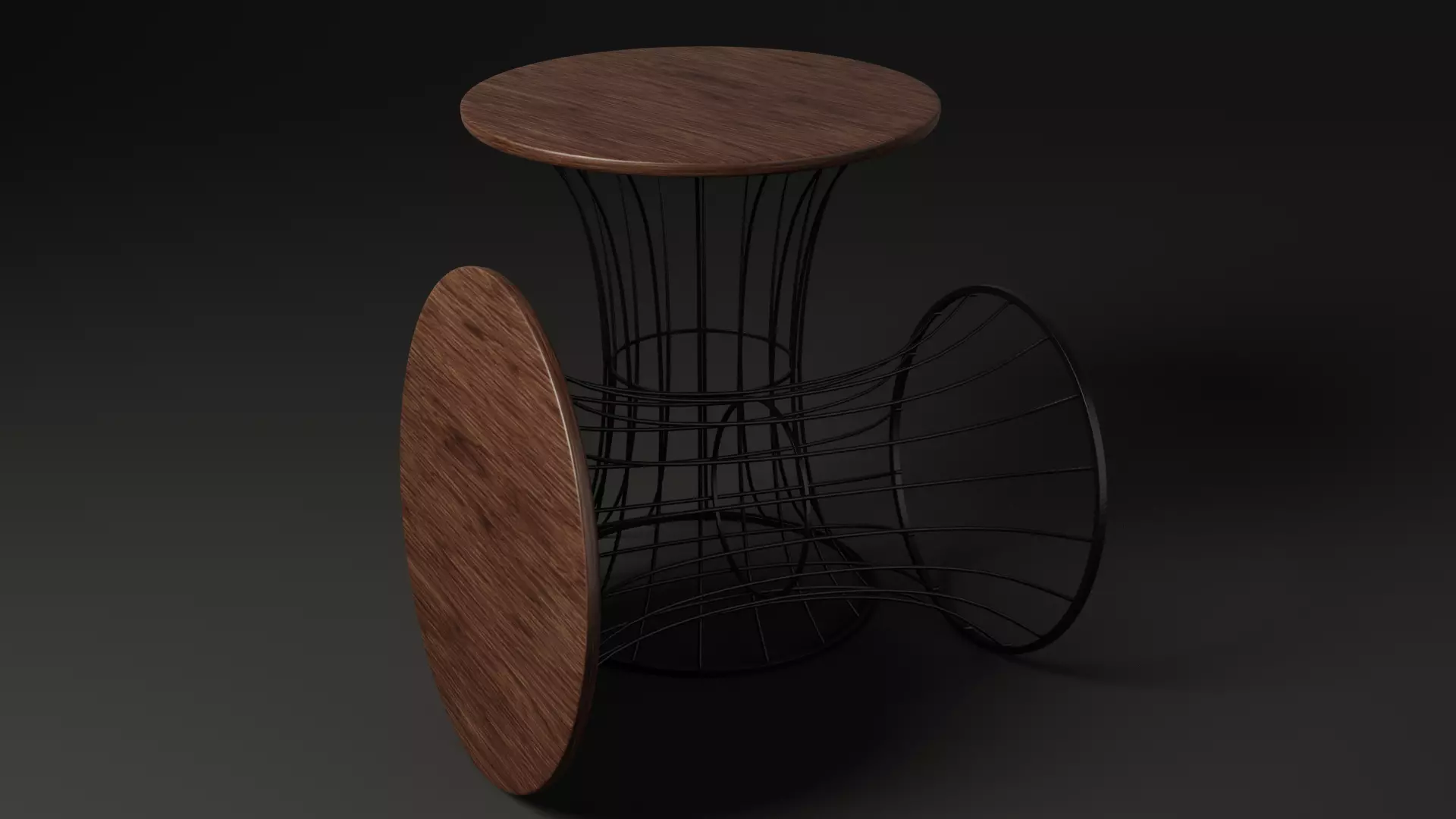 Hourglass Side Table 3D model_0