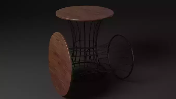 Hourglass Side Table 3D model