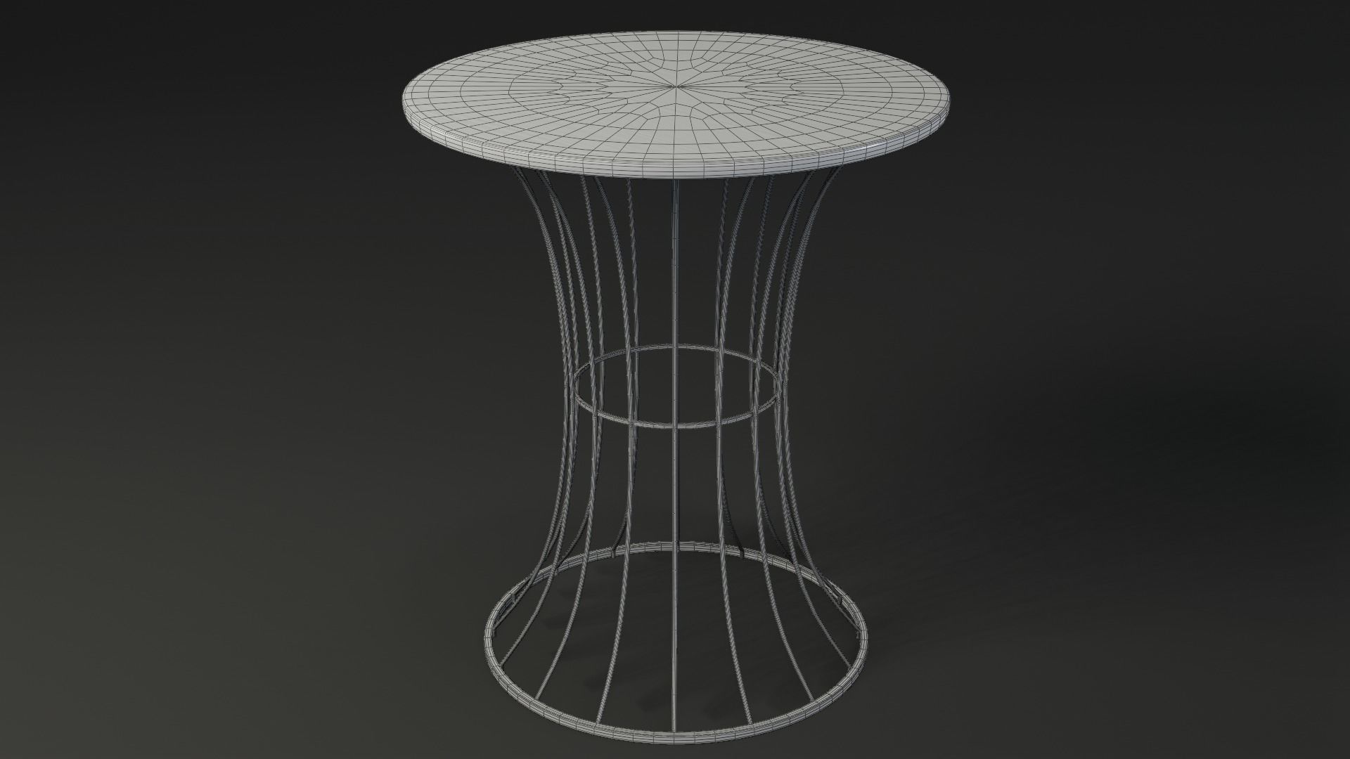 Hourglass Side Table 3D model_9