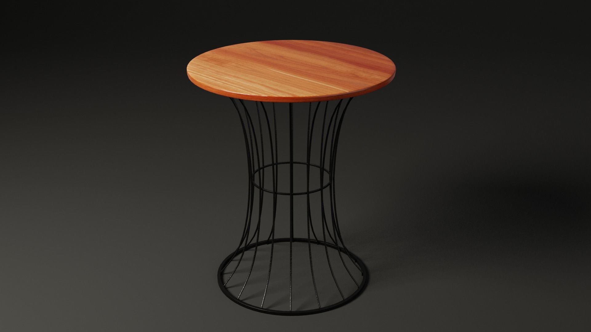 Hourglass Side Table 3D model_4