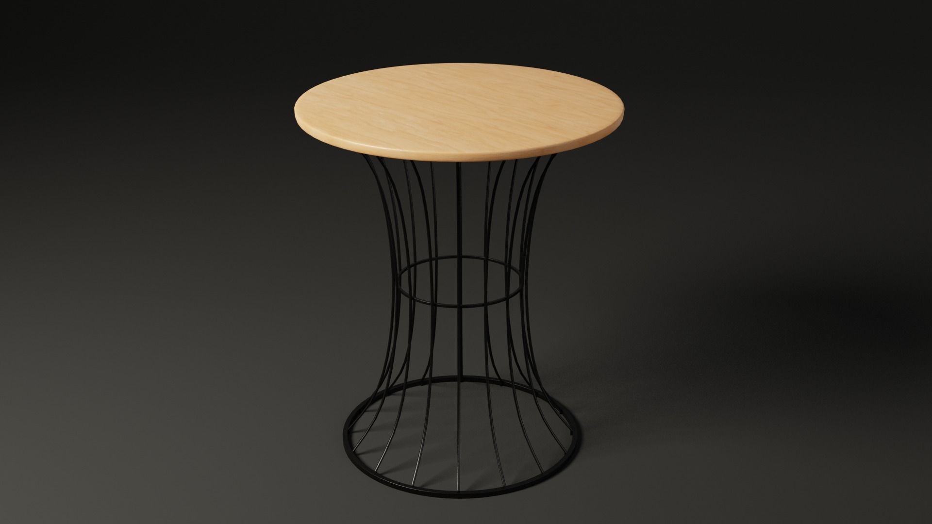 Hourglass Side Table 3D model_7