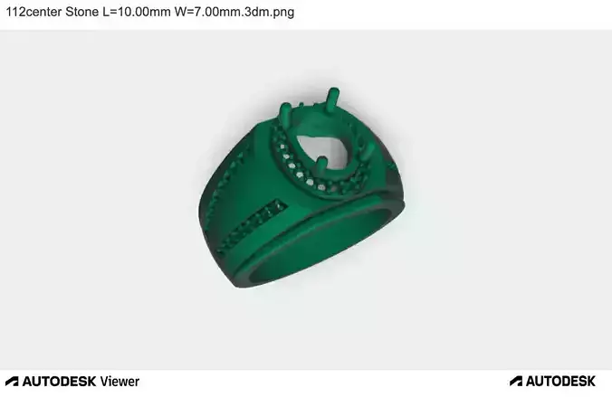 Men Ring with Oval Stone