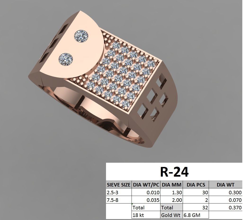 rings 3D print model_17