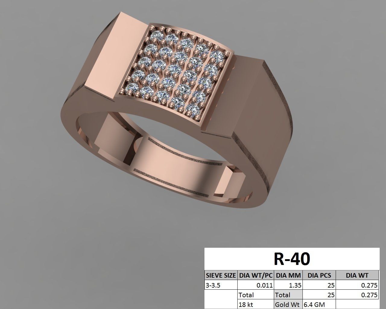 rings 3D print model_76