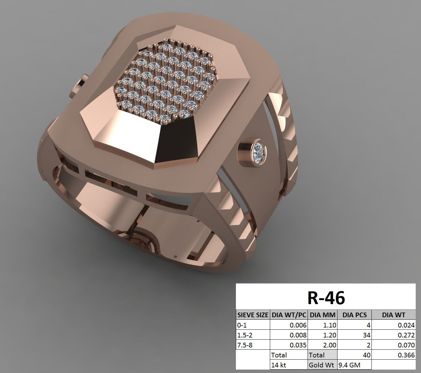 rings 3D print model_68